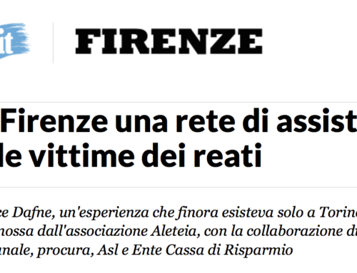 La Repubblica : Una rete di assistenza alle vittime di reato a Firenze
